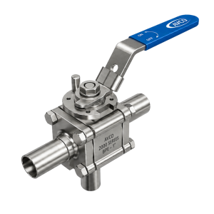 2700 Series - 3 Way, Bottom Entry, Sanitary, Full Port, Diverter Ball Valve (Engineered in USA)