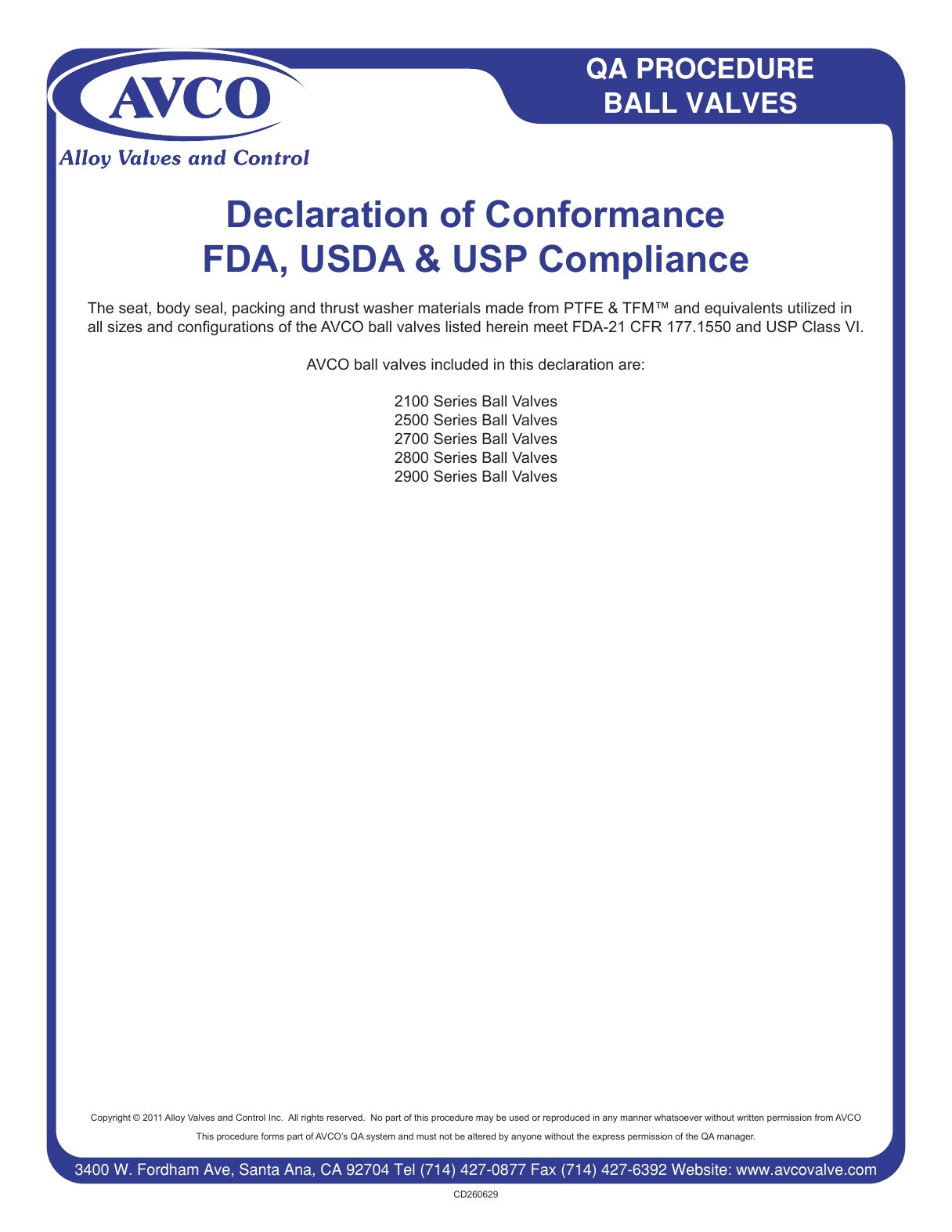 FDA and USP Compliance